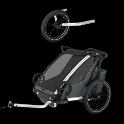 Pacchetti Rimorchio Per Bici|Pacchetti Rimorchio Per Bici*Thule Chariot Cross 2 double jogging bundle Ardesia scura