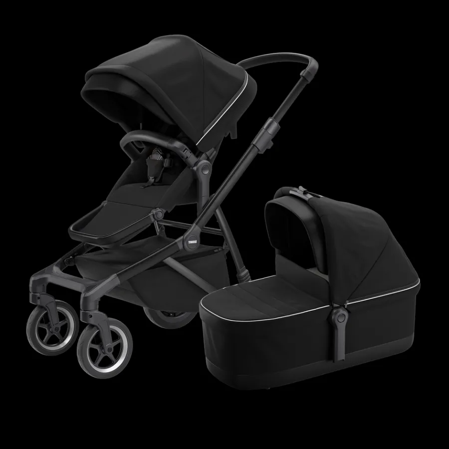 Passeggini Gemellari|Passeggini Combinati*Thule Sleek Midnight black on black