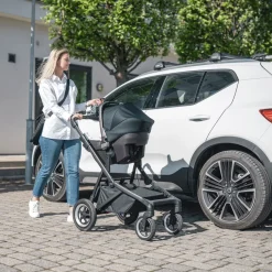 Passeggini Gemellari|Passeggini Combinati*Thule Sleek Midnight black on black
