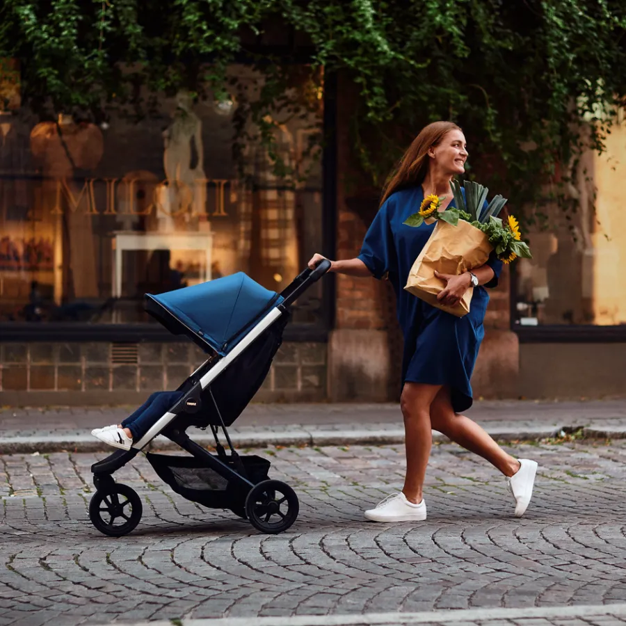 Passeggini Compatti*Thule Spring Beige morbido su nero