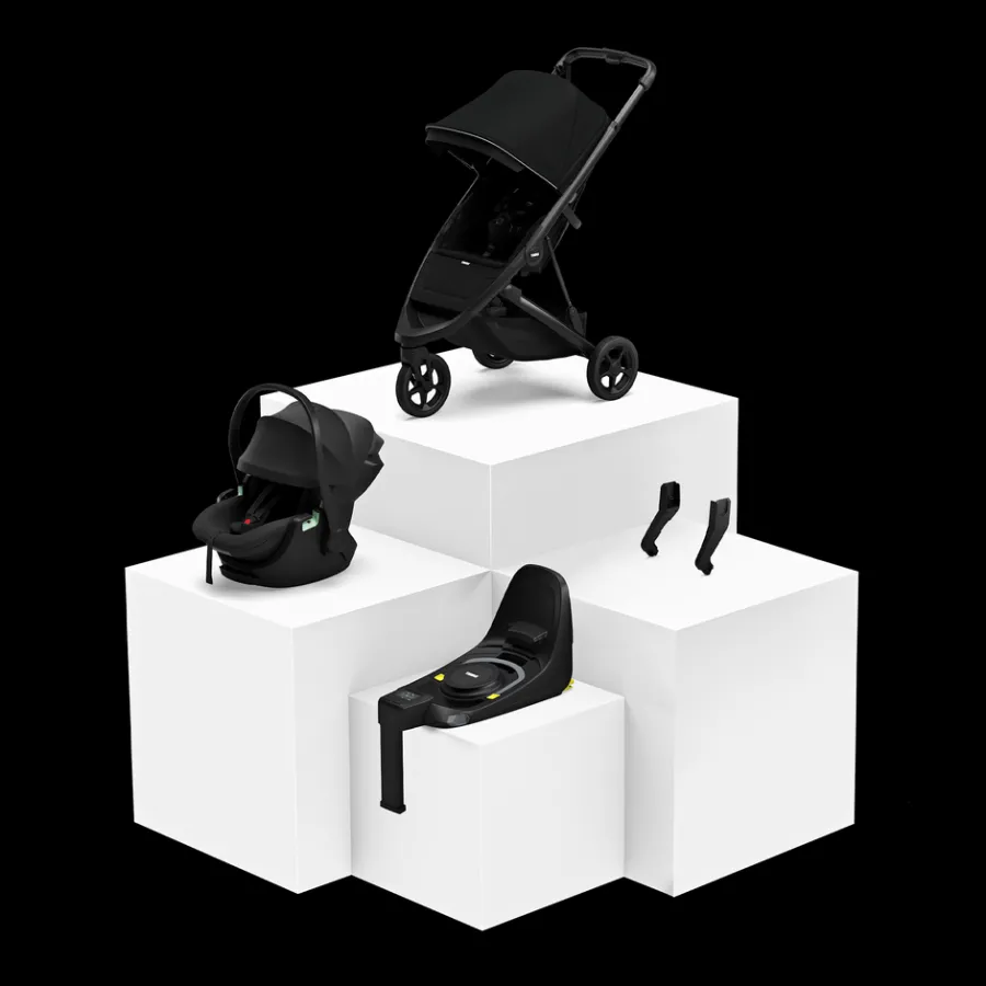 Pacchetti Per Seggiolini Auto|Pacchetti Passeggino*Thule Spring travel system bundle Beige morbido su nero